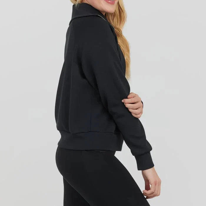 💝🔥Zeitlich begrenzter Sale – 50 % Rabatt🔥Damen-Loungeset aus 2 Teilen mit Oversize-Schnitt, halbem Reißverschluss und weitem Bein