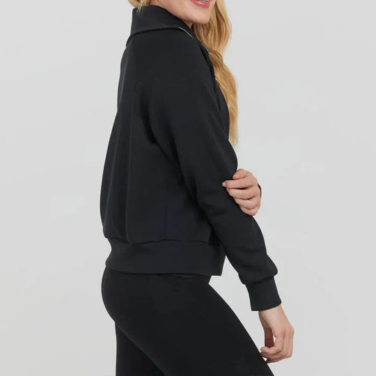 💝🔥Zeitlich begrenzter Sale – 50 % Rabatt🔥Damen-Loungeset aus 2 Teilen mit Oversize-Schnitt, halbem Reißverschluss und weitem Bein