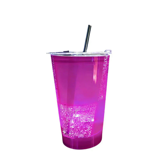 🥤Wasseraktivierter LED-Leuchtbecher mit Strohhalm – Für Partys, Bars &amp; Veranstaltungen✨
