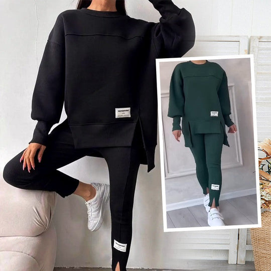 Conjunto casual de leggings y sudadera para mujer.