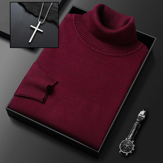 🧶 50 % RABATT PÅ VARMT SALG! ✨ Premium kasjmirgenser herre ensfarget - Mykt, behagelig garn med moderne passform for jobb &amp; Fritid 👔🎯