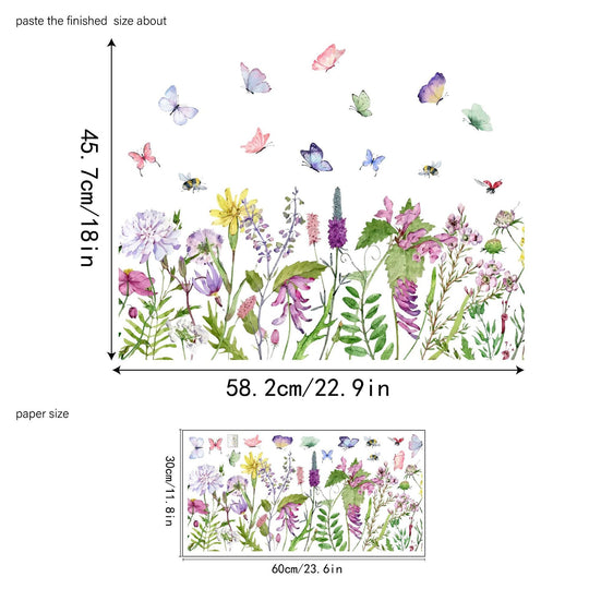 ✨LETZTER TAG VERKAUF 50 % RABATT!💐Bunter Blumenstrauß-Fensteraufkleber🖼️