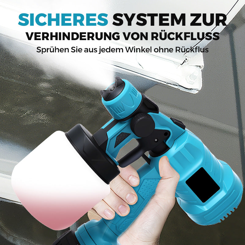 Trådløs elektrisk sprøytepistol ⚡ 800 ml/minutt for kontinuerlig sprøyting 💪 Oppladbar, trådløs, sprayer fra alle vinkler uten lekkasjer. Ideell for møbler, gjerder og vegger. 🏠
