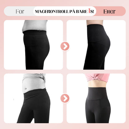 Yoga-Leggings mit hoher Taille, Verstärkung am Gesäß, Bauchkontrolle und Seitentasche