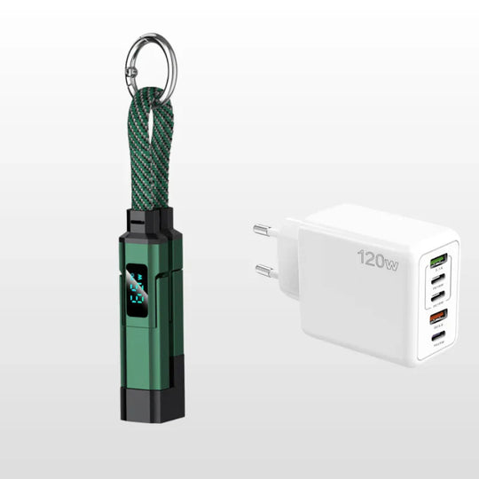 🚨 The Only Charging Cable You’ll Ever Need! 🔋4-in-1 Digital Display Keychain Charging Cable ⚡ Fast Charging, Portable &amp; Multi-Device Compatible