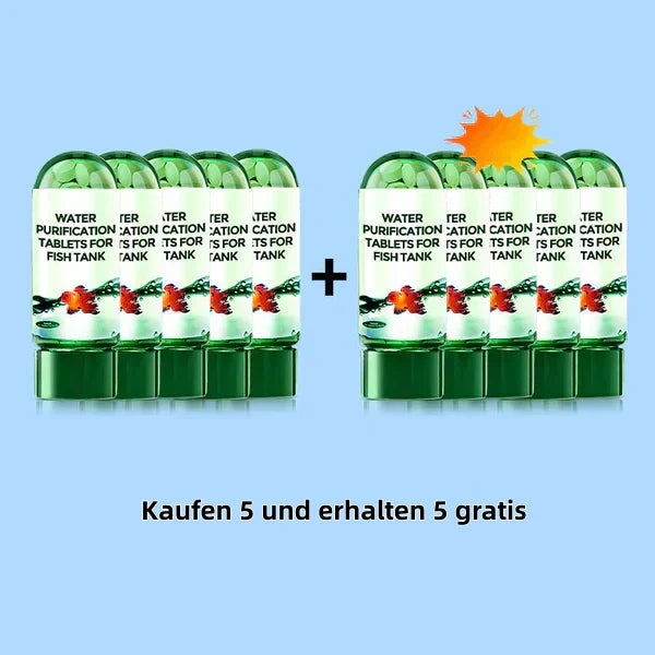 🖤Black Friday 50 % Rabatt 💥🚀Kaufen 2 und erhalten 1 gratis♻️💧Leistungsstarke Wasserreinigungstablette für Aquarien