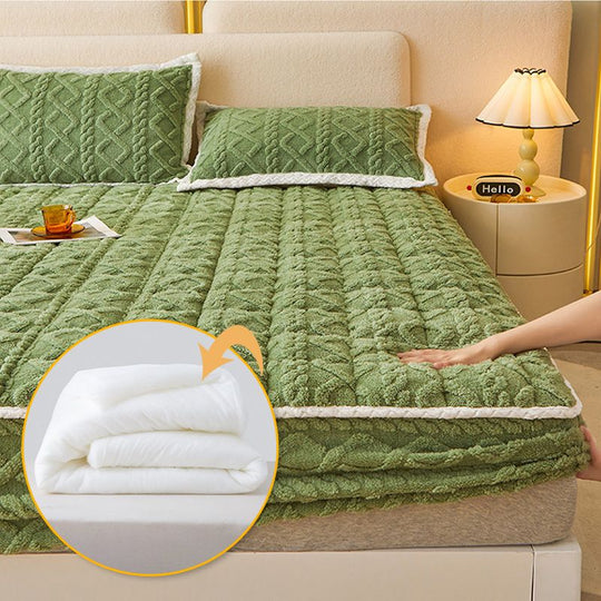 🛏️  WARME PASSGENAUEN BETTWÄSCHE – Gebürstete Flanell-Bettwäsche mit tiefen Taschen und rutschfesten Ecken für ganzjährigen Komfort ❄️🛌