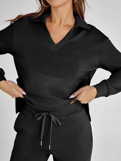 🔥Herbstangebote 49% Rabatt🍂2-teiliges Lounge-Set mit langen Ärmeln für Damen
