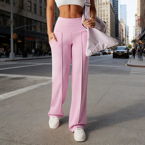 ⌛ Nur noch 3 Tage – 50 % auf alles! ⏰ 50.000+ VERKAUFT!💕 Damen-Unifarbene Weite Straight-Leg-Hose