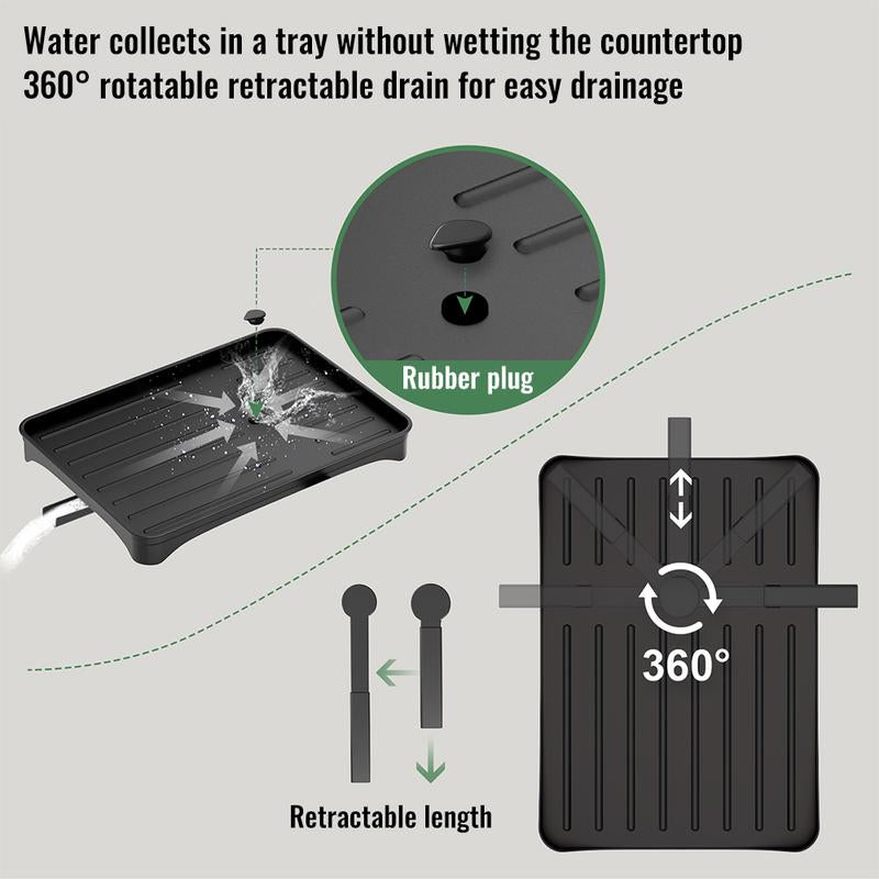 📢📢Letzte Chance: 50% Rabatt  !!!⏰ 2-stufiges Geschirr-Abtropfregal – Mit Ablaufschale, Platzsparend & Ideal für Familienküchen