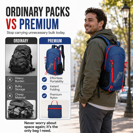 🌧️ Foldable Waterproof Camping Backpack – Lightweight, Compact &amp; Perfect for Outdoor Adventures ⛺