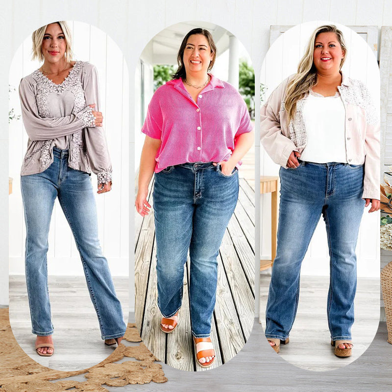 ✨Offerte di primavera🍃👖Jeans bootcut contenitivi Holy Grail🔥
