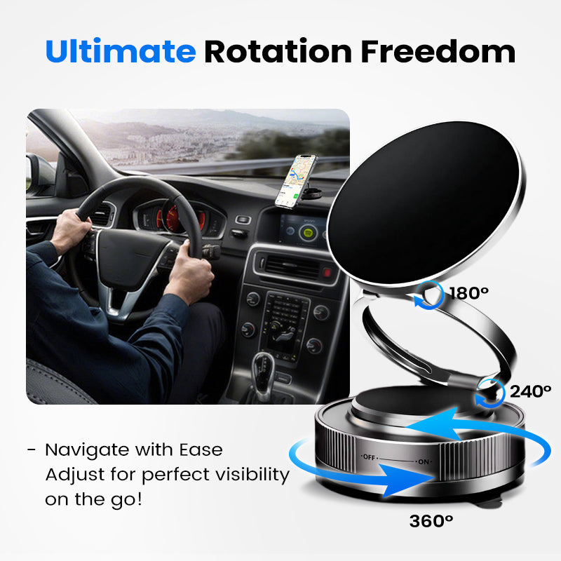🔥Kup więcej, zaoszczędź więcej🔄🚗Uchwyt magnetyczny do telefonu z regulacją 360° i przyssawką📱