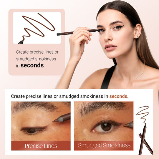 👁️ KAUFE 1, ERHALTE 1 GRATIS! 💜 Wasserfester &amp; Langanhaltender Gel-Eyeliner – Wischfest, Präzise Linien &amp; Intensive Farbe ✨