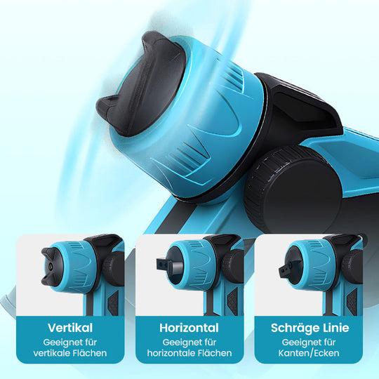 Trådløs elektrisk sprøytepistol ⚡ 800 ml/minutt for kontinuerlig sprøyting 💪 Oppladbar, trådløs, sprayer fra alle vinkler uten lekkasjer. Ideell for møbler, gjerder og vegger. 🏠