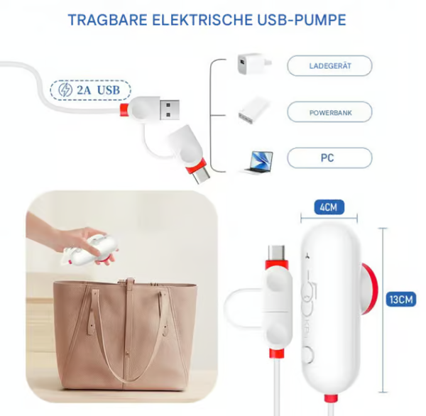 ⏳Begrenzte Zeit 50% Rabatt💥6er-Pack elektrische USB-Vakuum-Kompressionsbeutel – Platz sparen, leicht reisen!