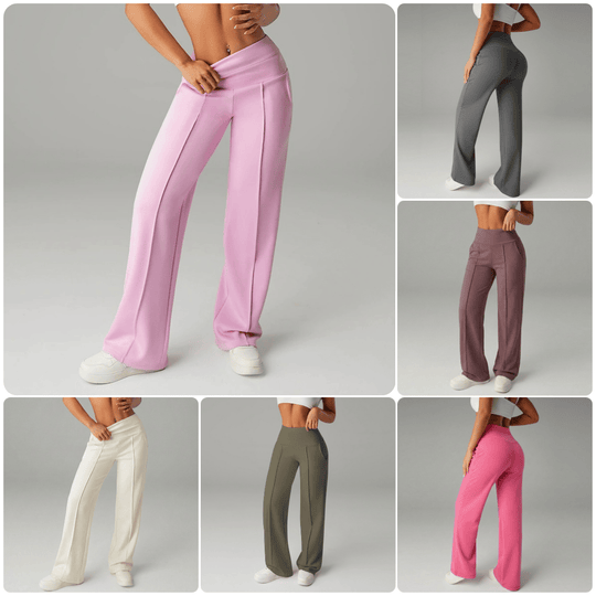 ⌛ Nur noch 3 Tage – 50 % auf alles! ⏰ 50.000+ VERKAUFT!💕 Damen-Unifarbene Weite Straight-Leg-Hose