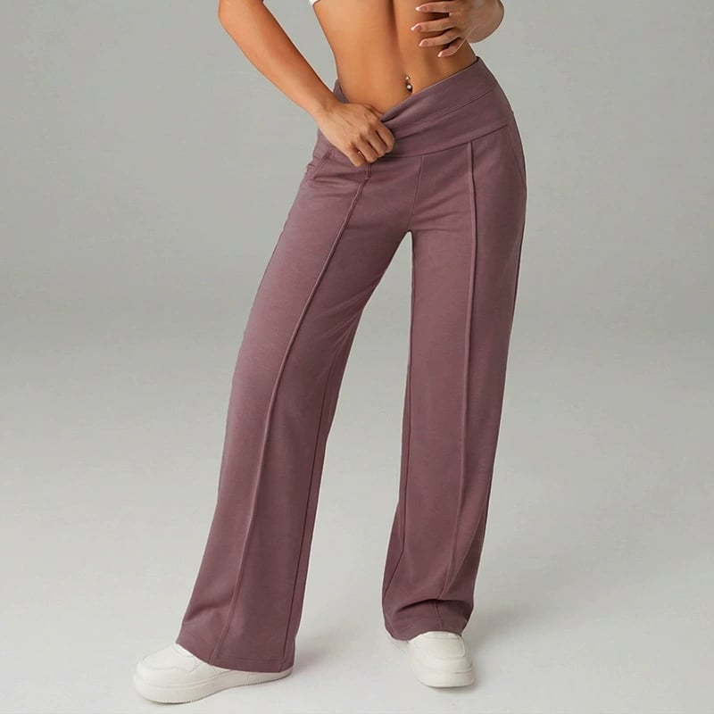 ⌛ Nur noch 3 Tage – 50 % auf alles! ⏰ 50.000+ VERKAUFT!💕 Damen-Unifarbene Weite Straight-Leg-Hose