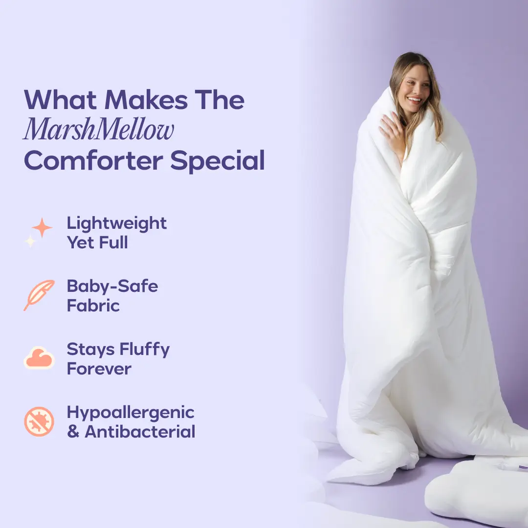 💖 50% OFF TODAY! ☁️ MarshMellow Comforter™ ✨ Double-Stuffed Ultra-Soft Comfort for Better Sleep