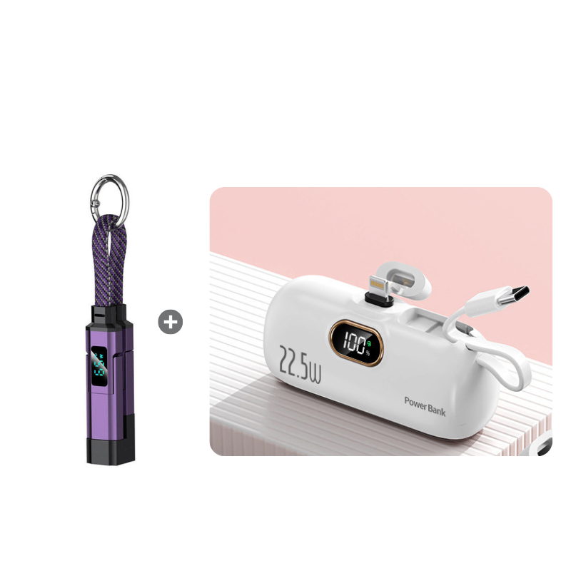 🚨 The Only Charging Cable You’ll Ever Need! 🔋4-in-1 Digital Display Keychain Charging Cable ⚡ Fast Charging, Portable &amp; Multi-Device Compatible