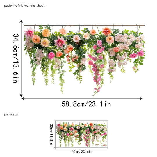 ✨LETZTER TAG VERKAUF 50 % RABATT!💐Bunter Blumenstrauß-Fensteraufkleber🖼️