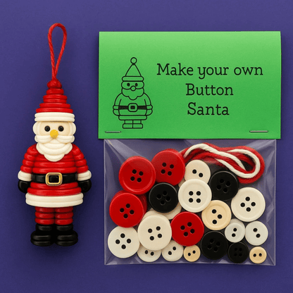 🔥Letzter Tag der Aktion -56 % 🔗 ☃️ DIY-Weihnachtsdekorationsset mit Knöpfen – Schneemann