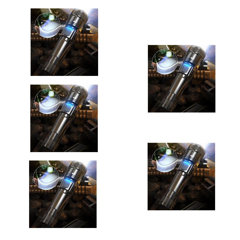 Superstarke, zoomfähige Taschenlampe