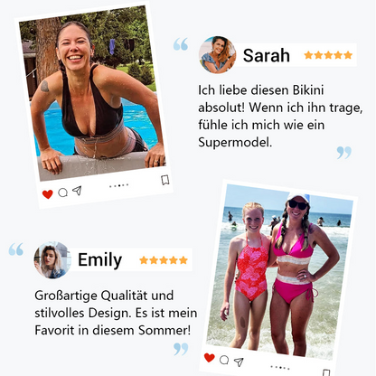 🔥2026 Neuer Typ 49% Rabatt💥Hoch taillierte Bikini-Sets mit Bauchkontrolle und Farbblock-Design👙