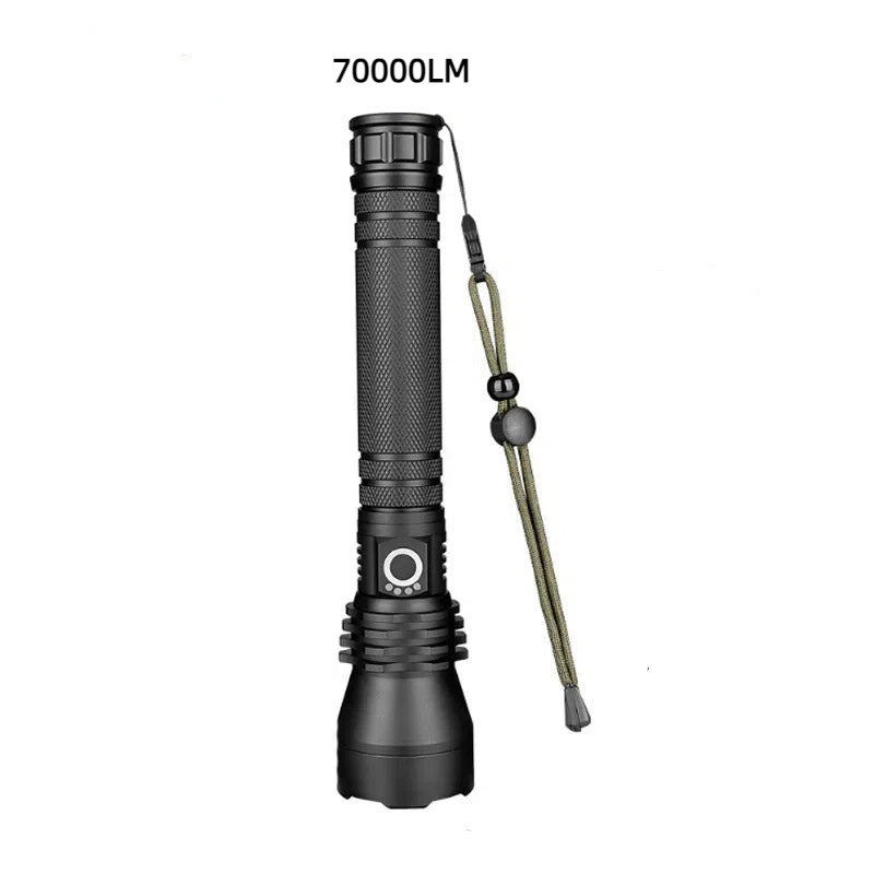 Superhelle, leistungsstarke, hohe Lumen, lange taktische Taschenlampen mit wiederaufladbarer Batterie