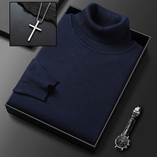 🧶 50 % RABATT PÅ VARMT SALG! ✨ Premium kasjmirgenser herre ensfarget - Mykt, behagelig garn med moderne passform for jobb &amp; Fritid 👔🎯