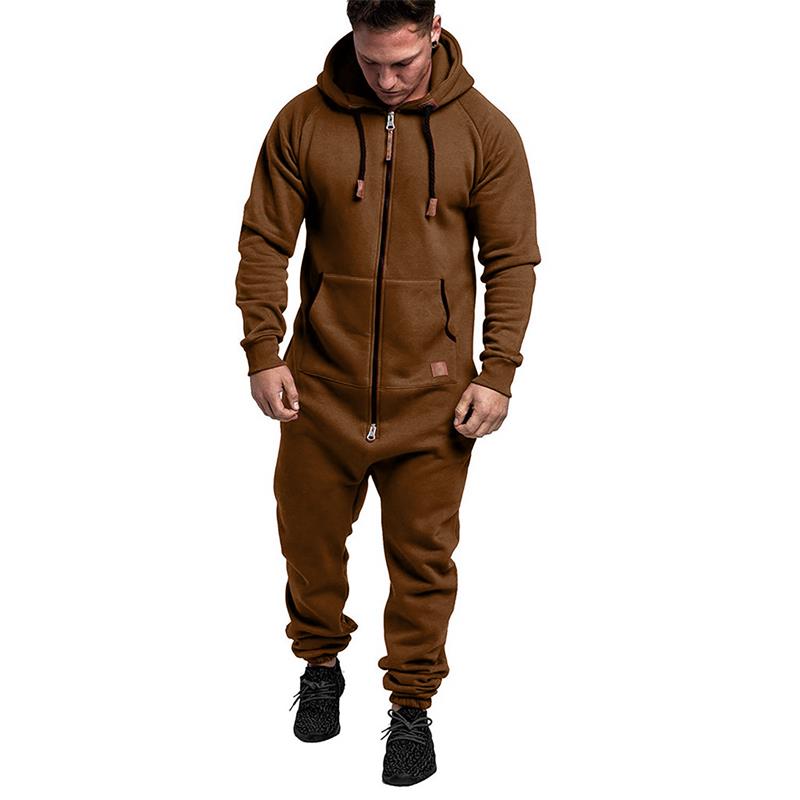 Kapuzen-Fleece-Einteiler in Uni-Farbe – Warm und gemütlich für Winter &amp; Zuhause
