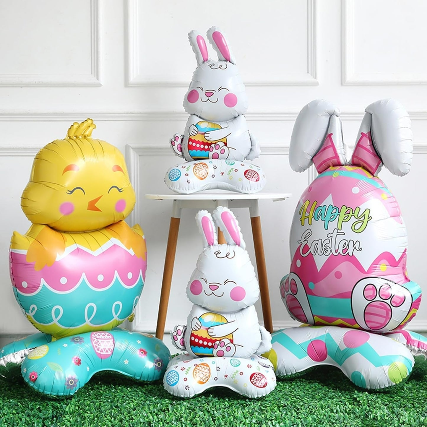 🎁 Oster-Frühbucher-Sale 🐰 Riesen 3D-Steh-Hase-Ballon – selbststehend für festliche Stimmung-Kostenlose Luftpumpe