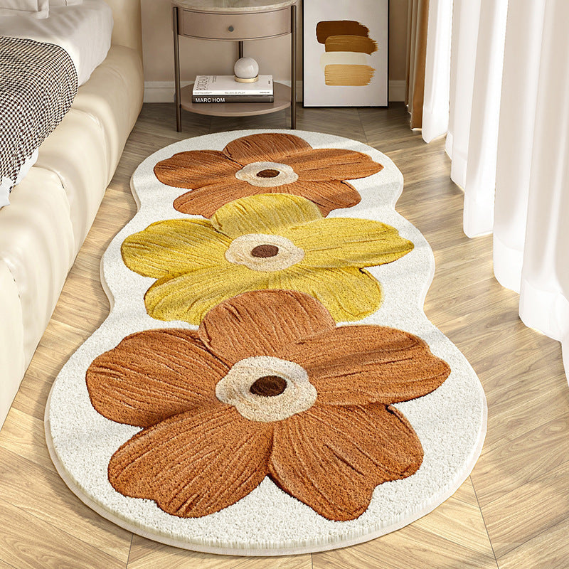 🧸 50% RABATT JETZT ! 🌟 Weicher Teppich mit Unregelmäßigem Blumenmuster – Pflegeleicht, Rutschfest &amp; Gemütliche Atmosphäre 🏠