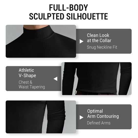 🔥Mens High Neck Slim Fit Long Sleeve T-shirt