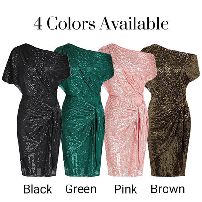 💃Einseitiges, funkelndes Partykleid für Damen mit Pailletten✨