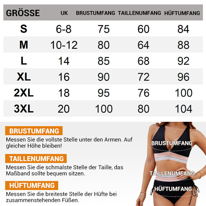 🔥Prezo especial do último día €18.99!👙Conxuntos de bikini de talle alto con control de barriga e deseño de bloques de cor
