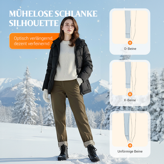 👖 💫 DAMENHOSE MIT KUNSTFELL-FUTTER - Hochtailliert &amp; Weiche Innenseite, 4-Wege-Stretch für Optimale Wärme und Komfort ❄️🛍️