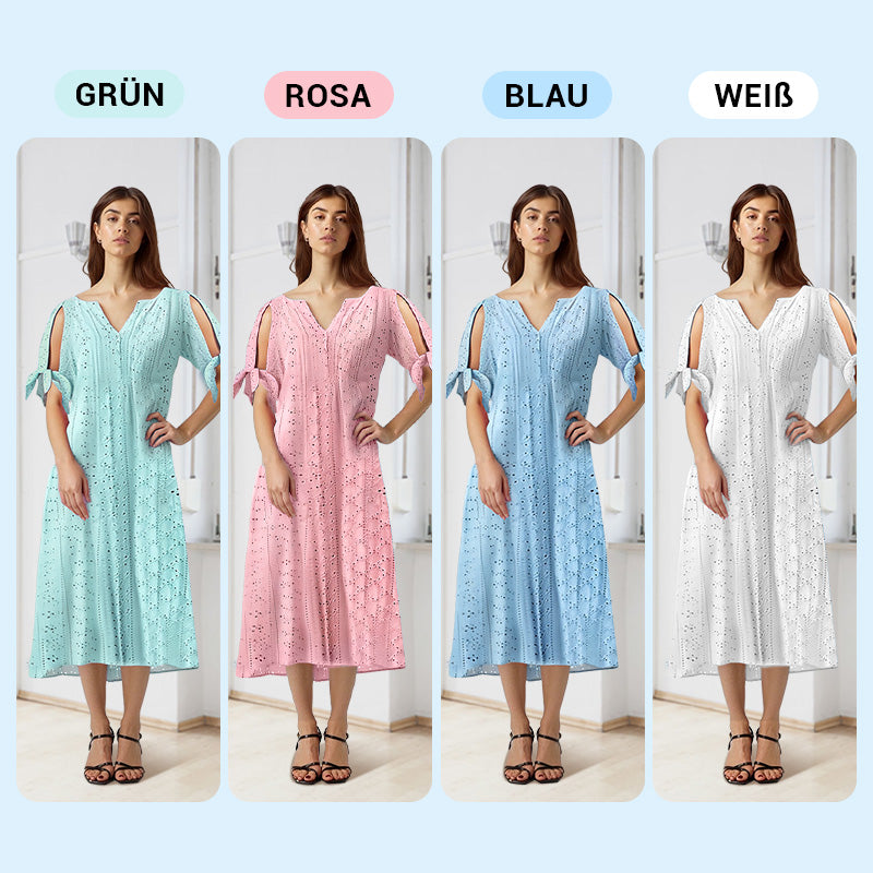 ⏰Last Day Sale 50% Discount💃💐Elegant dress with V-neck and hollow neckline for women