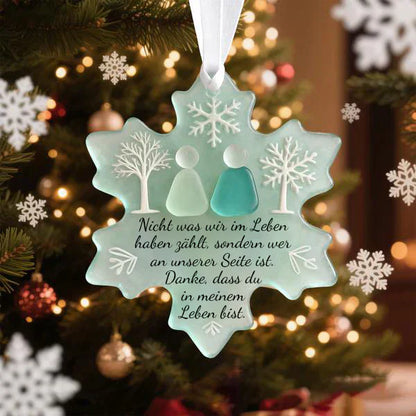 🌊Schneeflocken-förmige Meerglas-Freundschaftsdeko ❄️✨ Geformt von der Natur & handgefertigt!💝