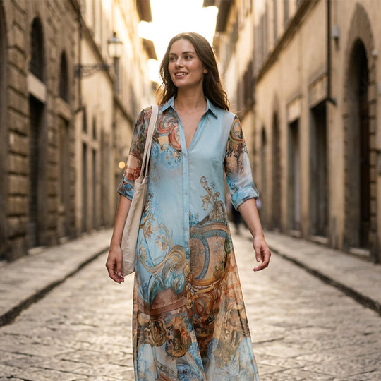 🎁✨ NEW ARRIVAL – 50% OFF TODAY! 💐 Women’s Elegant Retro Print Maxi Dress 🌸 Vintage-Inspired Style, Flattering Fit &amp; Effortless Elegance