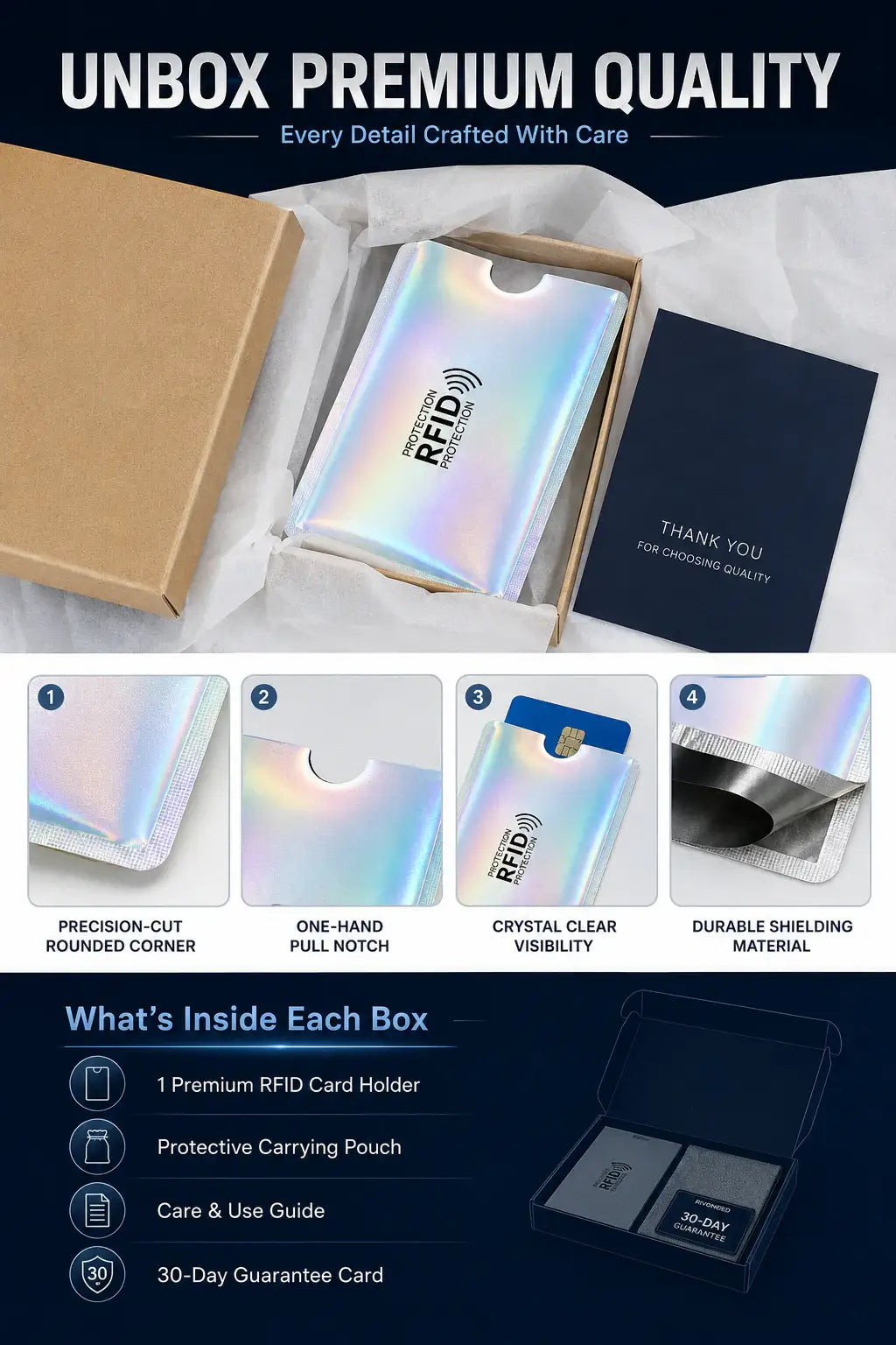 RFID Blocking Sleeves for Credit Cards