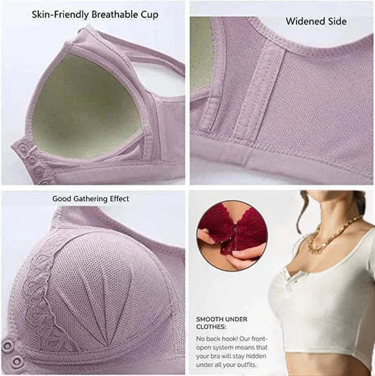 🌸 50% OFF – LIMITED TIME! 💖 Front Closure Cotton Bra ✨ Easy to Wear, Soft Support &amp; All-Day Comfort