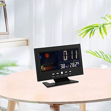 ⏰LETZTER TAG VERKAUF 50% RABATT✨Digitaler LED-Temperatur- und Luftfeuchtigkeitsmonitor, Wettervorhersage, LED-Tischwecker