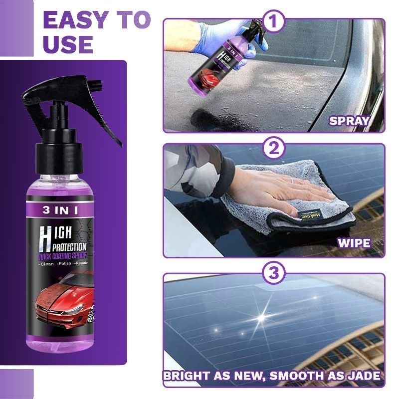 ⏳Begrenzte Zeit 50% Rabatt💥3-IN-1 Hoher Schutz Schnelles Auto-Beschichtung Spray