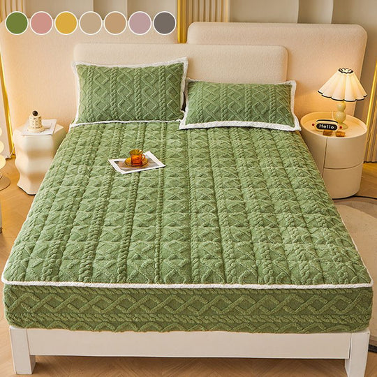 🛏️  WARME PASSGENAUEN BETTWÄSCHE – Gebürstete Flanell-Bettwäsche mit tiefen Taschen und rutschfesten Ecken für ganzjährigen Komfort ❄️🛌