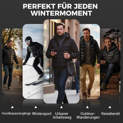 Gepolsterte Windjacke mit Kapuze für Herren