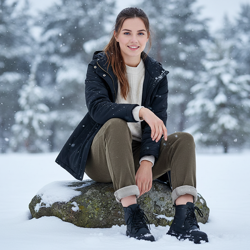 👖 💫 DAMENHOSE MIT KUNSTFELL-FUTTER - Hochtailliert &amp; Weiche Innenseite, 4-Wege-Stretch für Optimale Wärme und Komfort ❄️🛍️