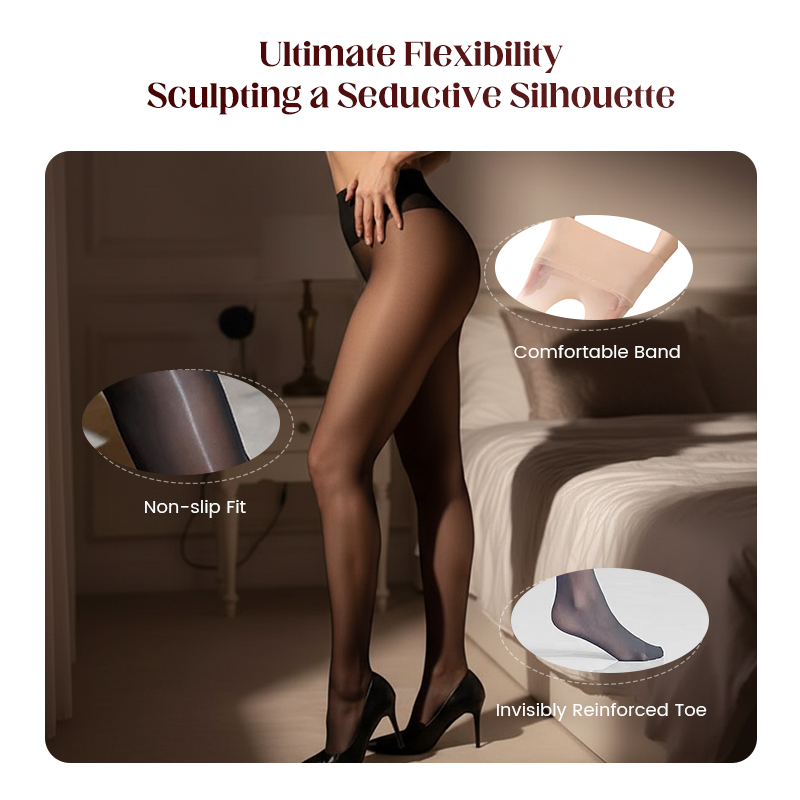 🥳2026 HOT SALE🥳💞50K+ SOLD!💥✨🦵Shiny Sheer Tights – Snag-resistant, non-slip waistband. Silky smooth, perfect for parties or daily wear. Legs look amazing! 👗🎀