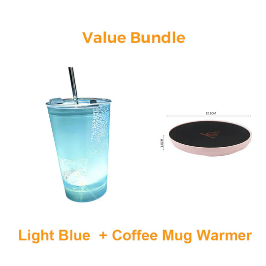 🥤Wasseraktivierter LED-Leuchtbecher mit Strohhalm – Für Partys, Bars &amp; Veranstaltungen✨