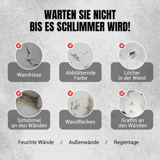 🛠️ Wasserdichte &amp; Schimmelresistente Wandreparaturpaste – 3 Kaufen, 1 Gratis + Pinsel Geschenk! 💧🖌️ ✨ Schnelle &amp; Saubere Wandreparatur für Zuhause! 🏡